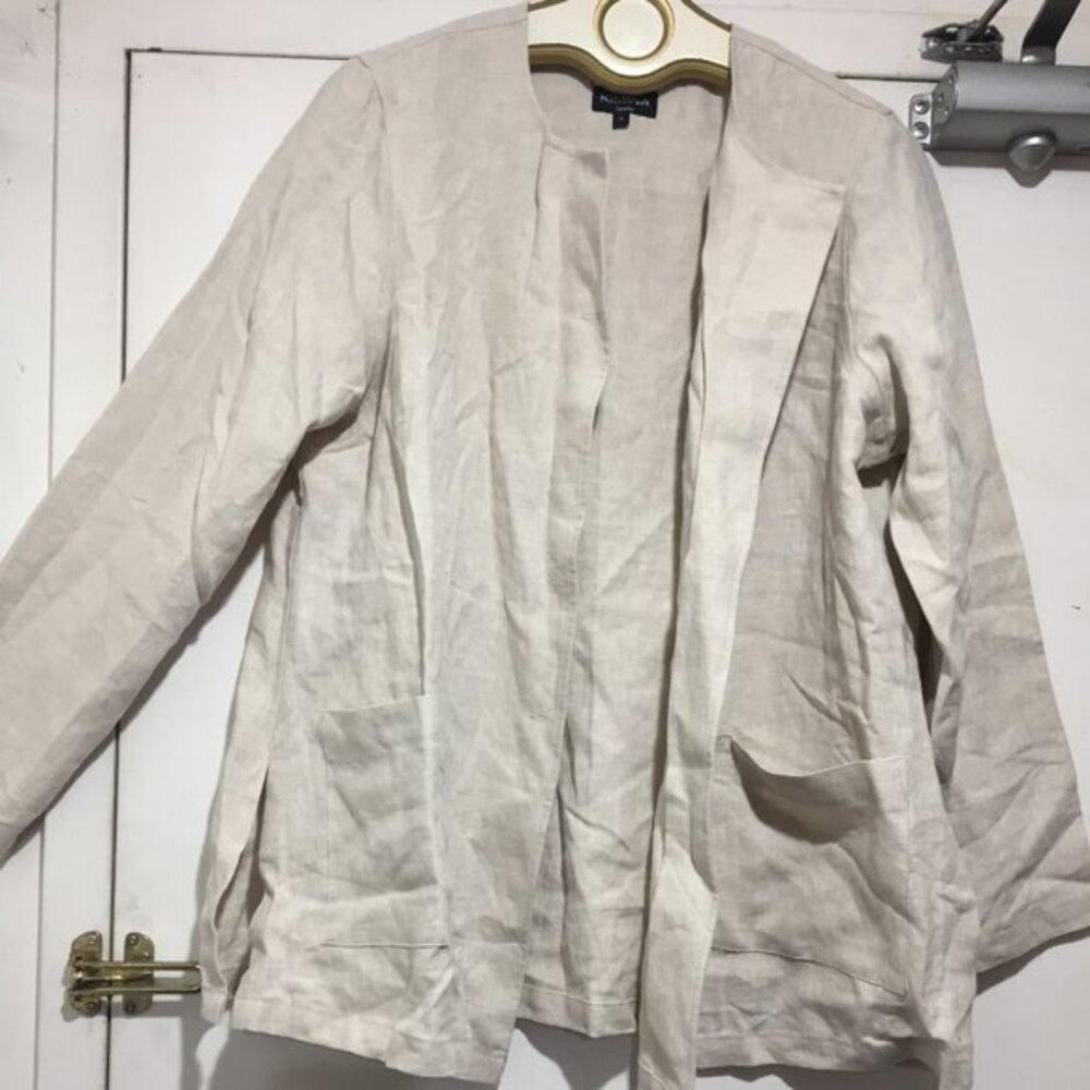 KIMINA TORONTO BUTTON DOWN LINEN JACKETS SIZE XL